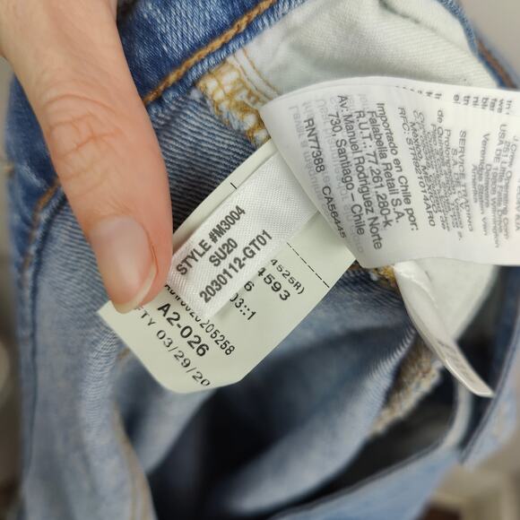 Madewell Classic Straight Jeans Women 35 Corson Medium Wash Distressed Plus Size - Picture 12 of 13